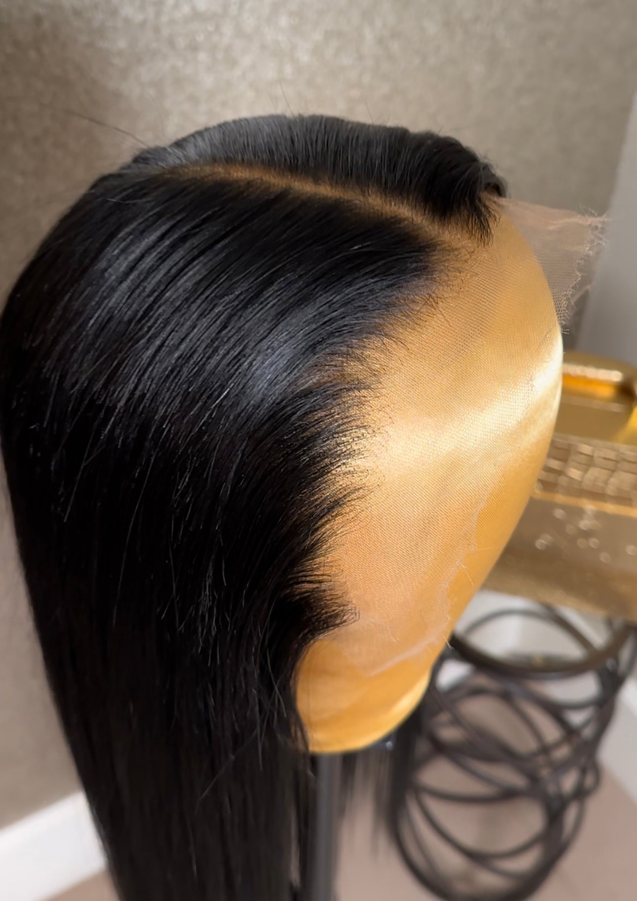 Custom Jet Black 13x6 HD Frontal Wig Straight