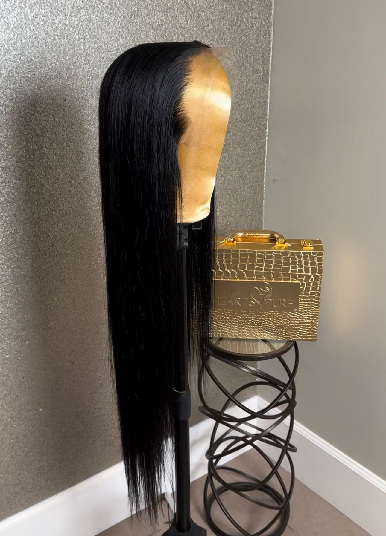 Custom Jet Black 13x6 HD Frontal Wig Straight