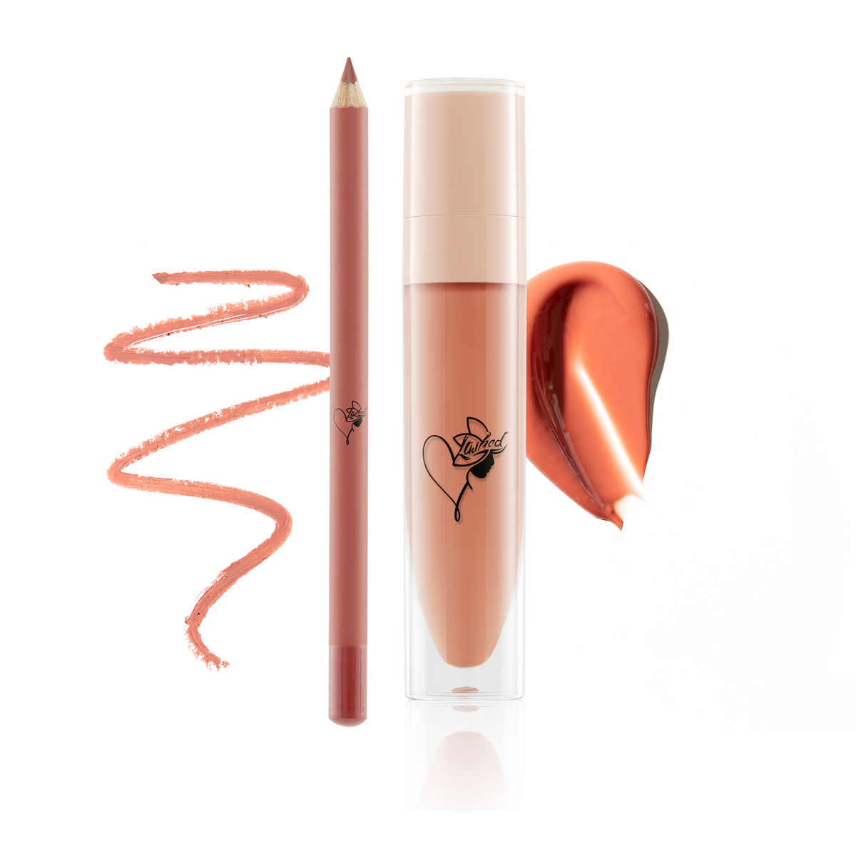 7 LipKits | Lipgloss & Liner with Gold case