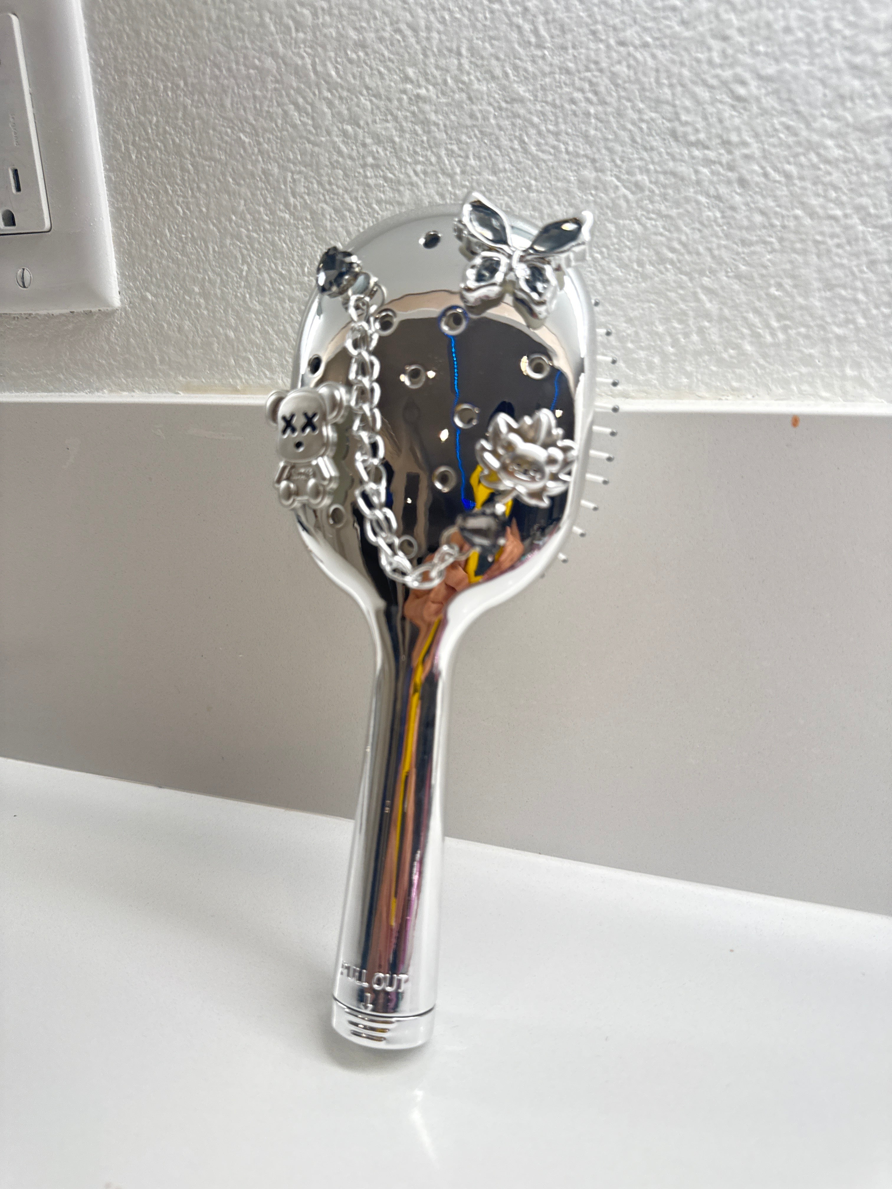 Chrome Hair Brush