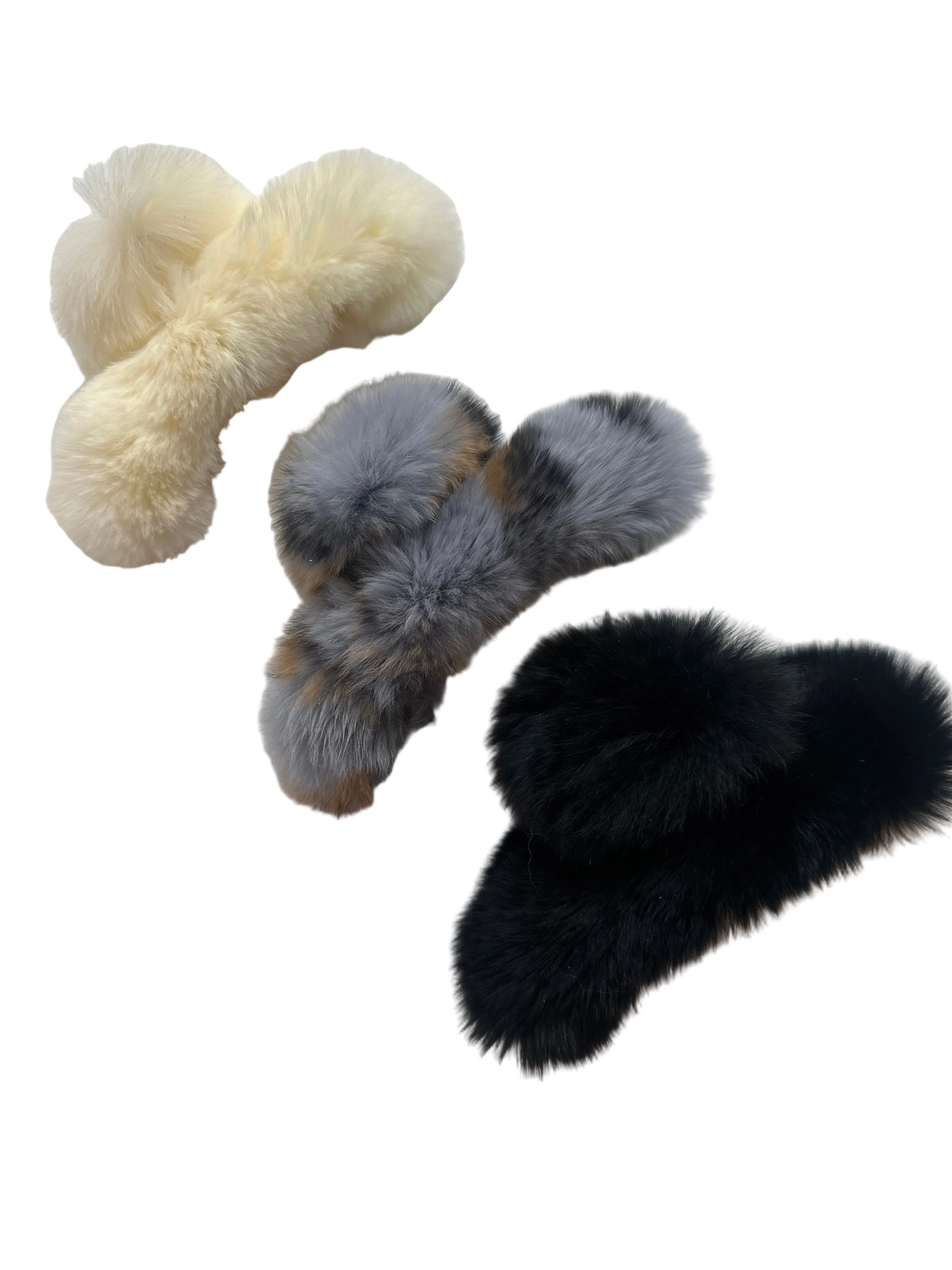 Fur clips 3 colors