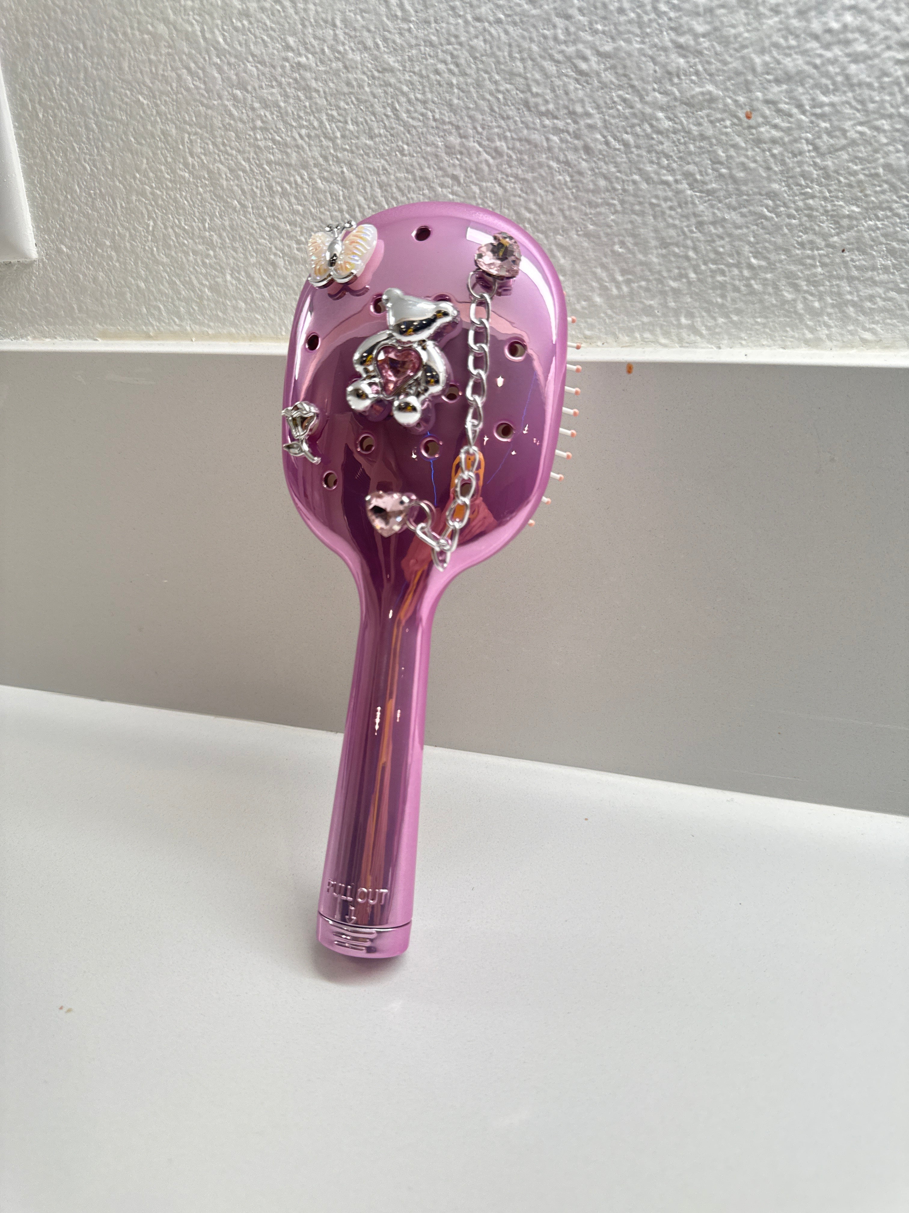 Chrome Hair Brush