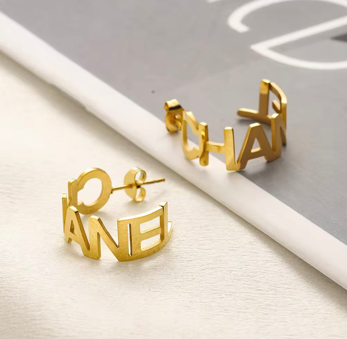 C C GOLD EARRINGS