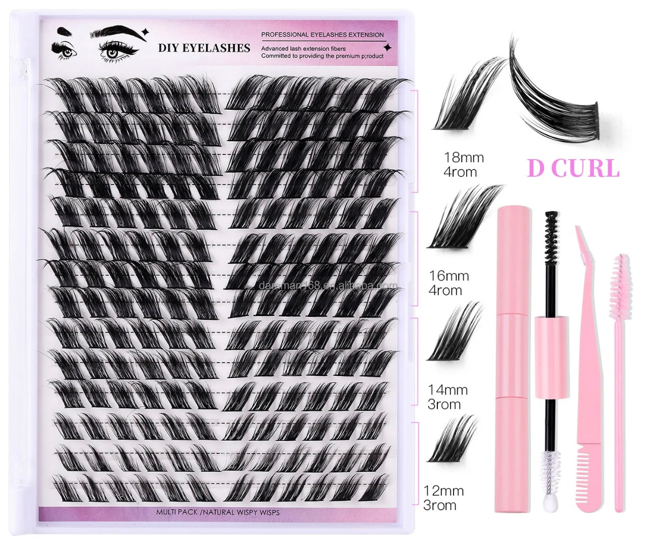 Eyelash DIY Cluster Lashes Cat Eye Lashes DIY Segmented Kit