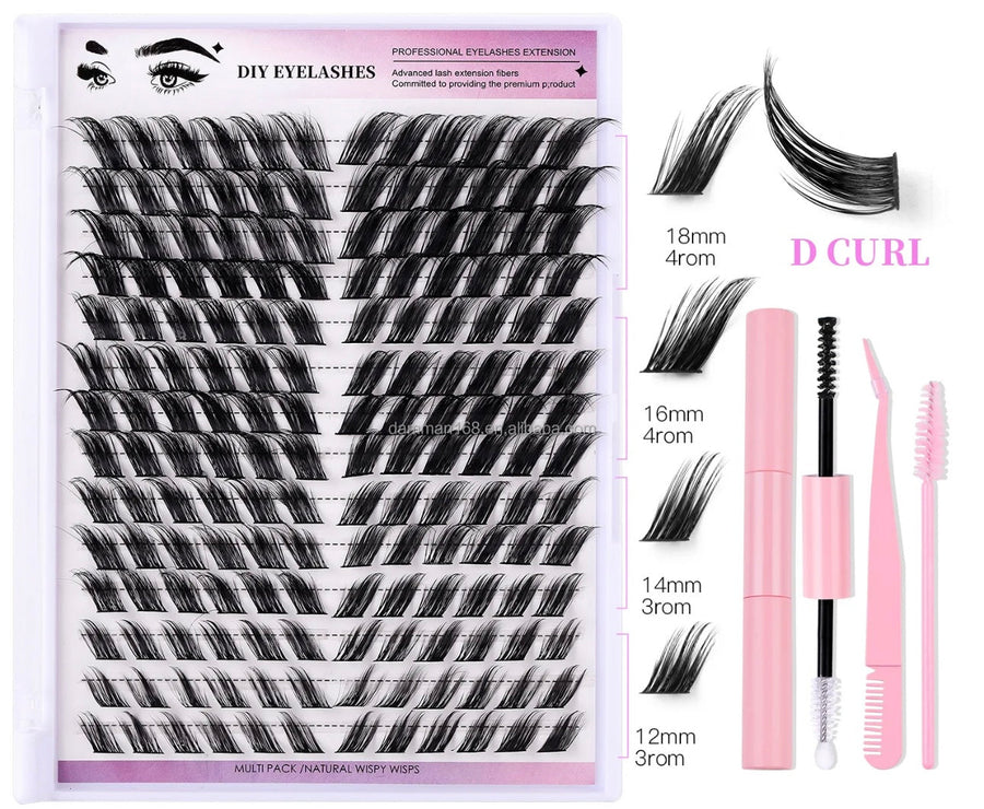 Eyelash DIY Cluster Lashes Cat Eye Lashes DIY Segmented Kit