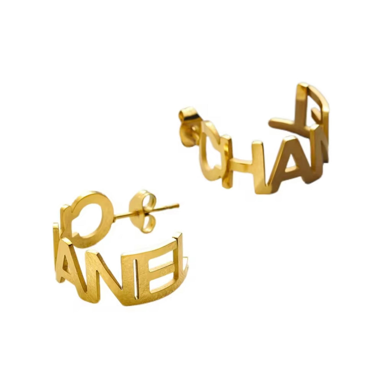 C C GOLD EARRINGS