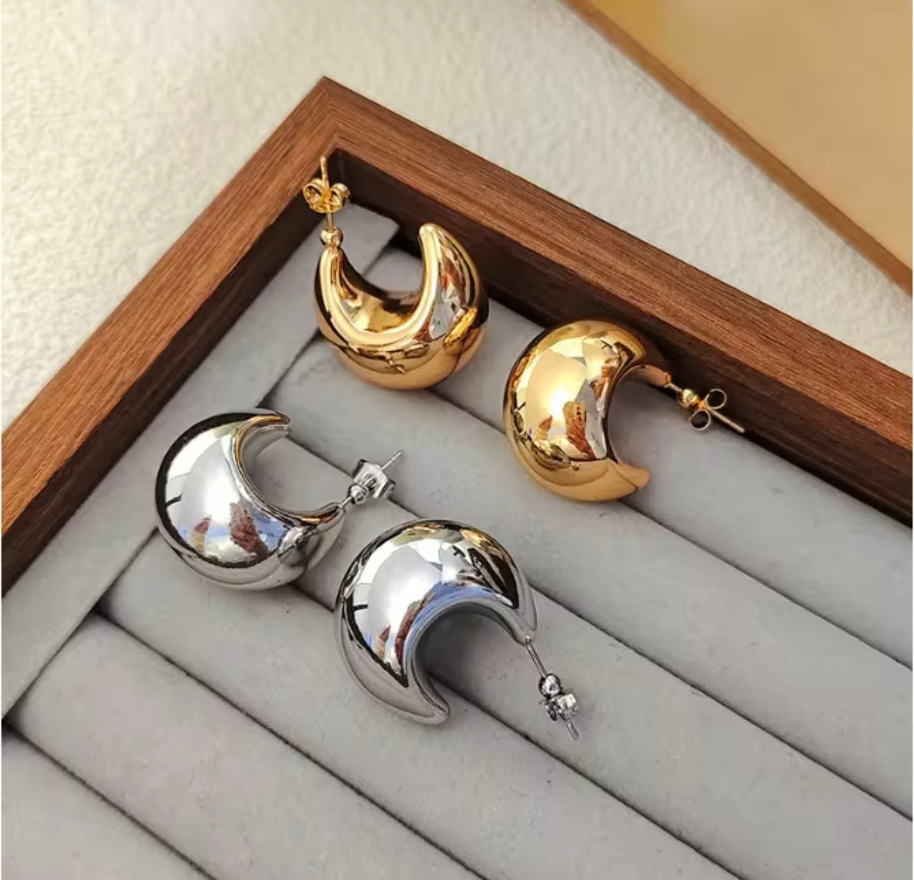 Gold or Silver Chunky Earrings