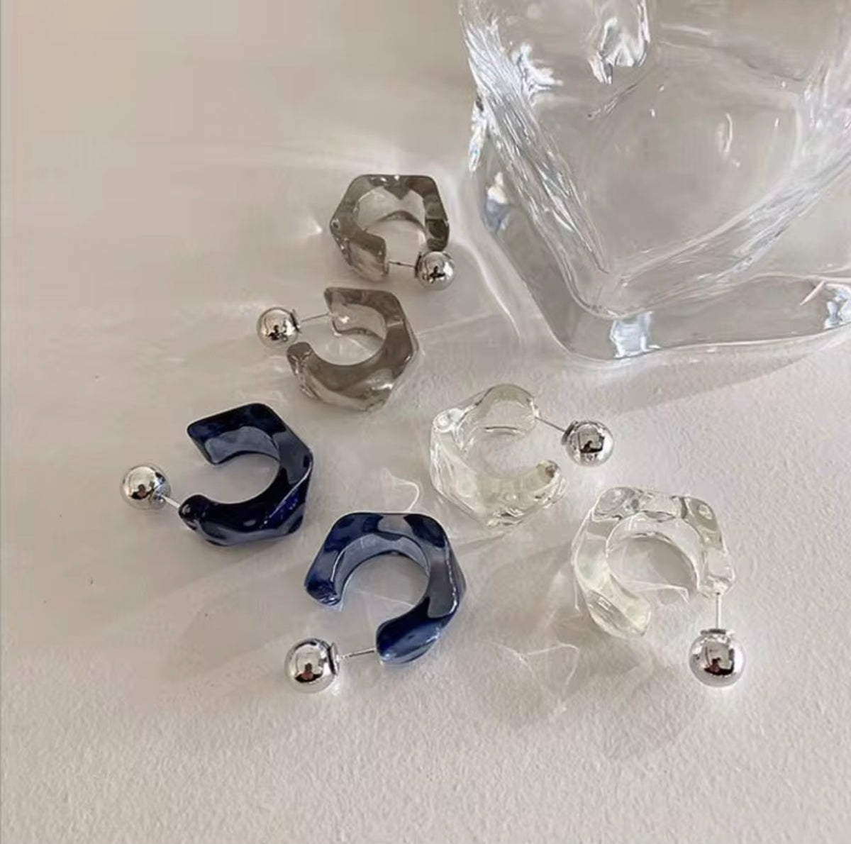Acrylic Multi Wearing Earrings 3 colors