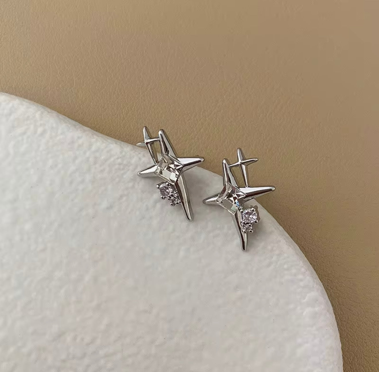Star Stud Silver  Earrings