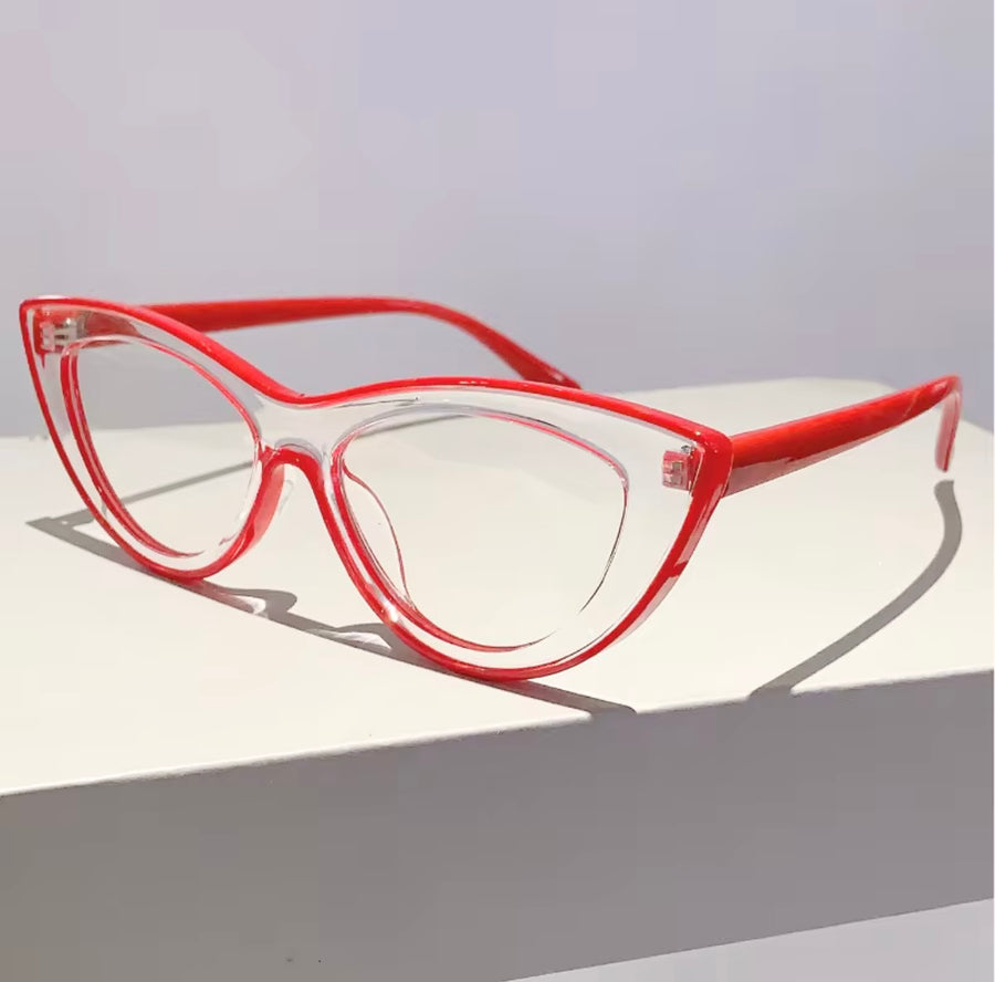 Cat Eye Eyeglasses Fashion Transparent Plastic Women Eyewear Wholesale Stylish Trending