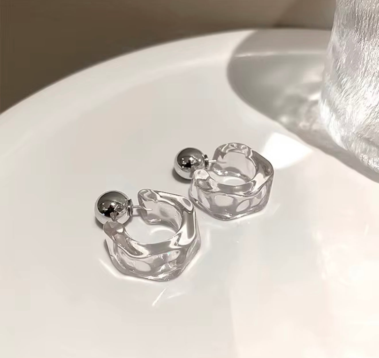 Acrylic Multi Wearing Earrings 3 colors