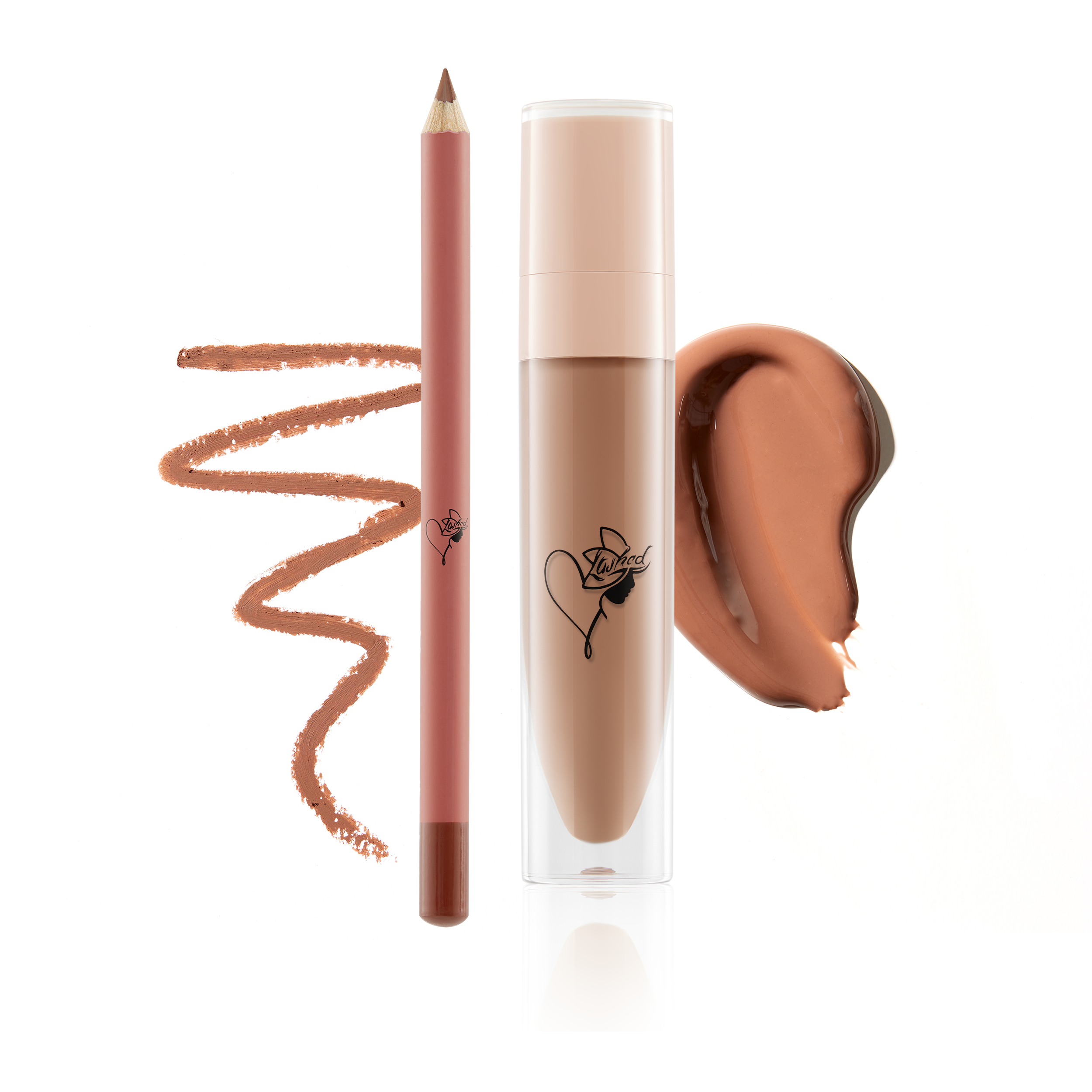 7 LipKits | Lipgloss & Liner with Gold case