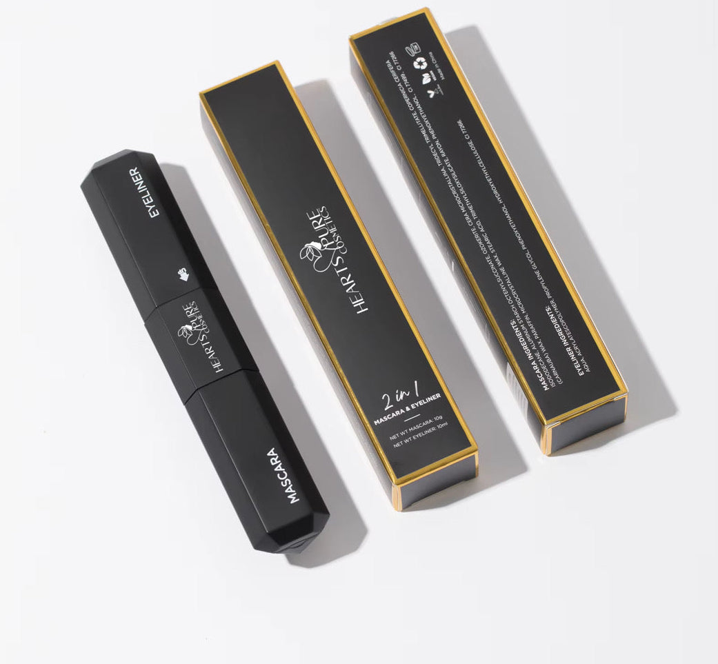 2 in 1 Eyeliner & Fiber Mascara ￼