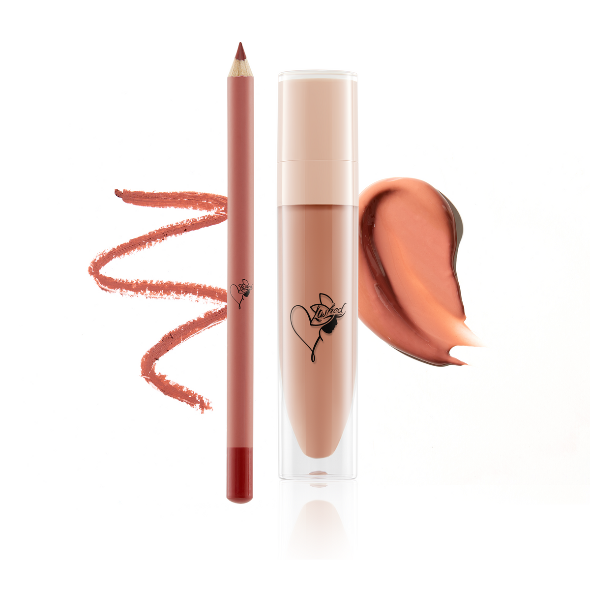 7 LipKits | Lipgloss & Liner with Gold case