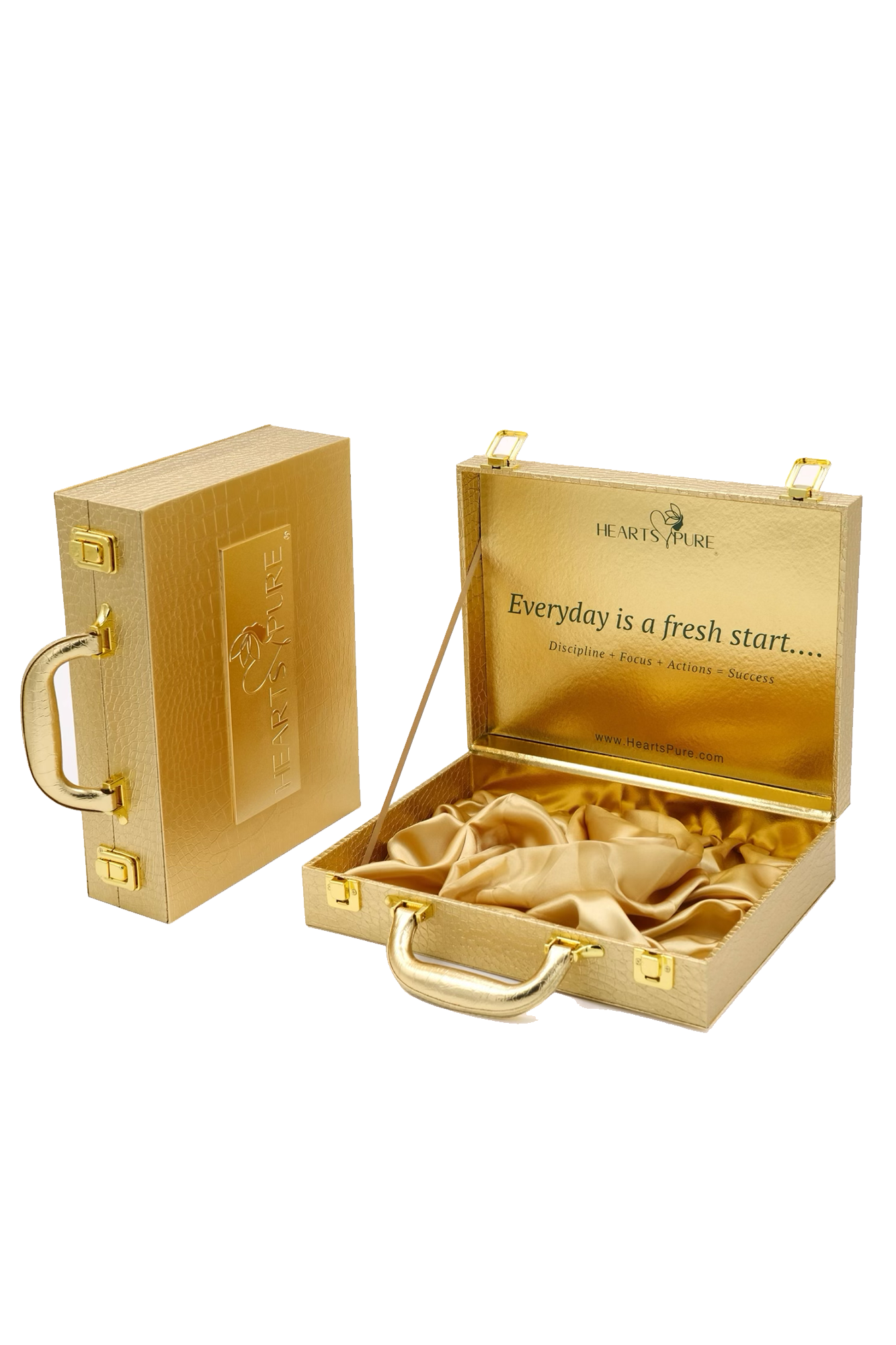Golden Crocodile Skin Traveling Case