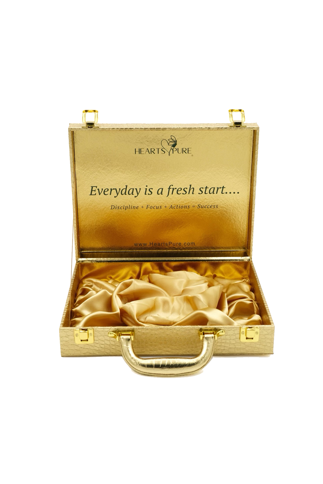 Golden Crocodile Skin Traveling Case